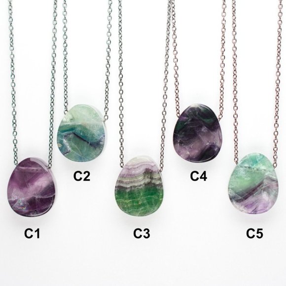 Fluorite Double Sided Pendants - Choose the Pendant you want - Picture 4 of 10